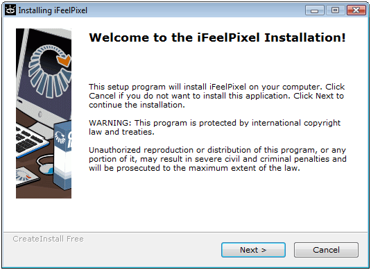 This setup program will install iFeelPixel on your computer