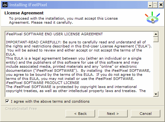 To proceed with the installation, you must accept this License Agreement. Please read it carefully.
