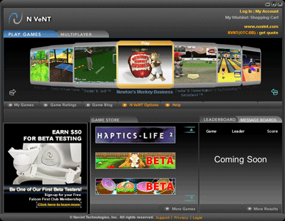 N VeNT Store – download and purchase games and get automatic software updates