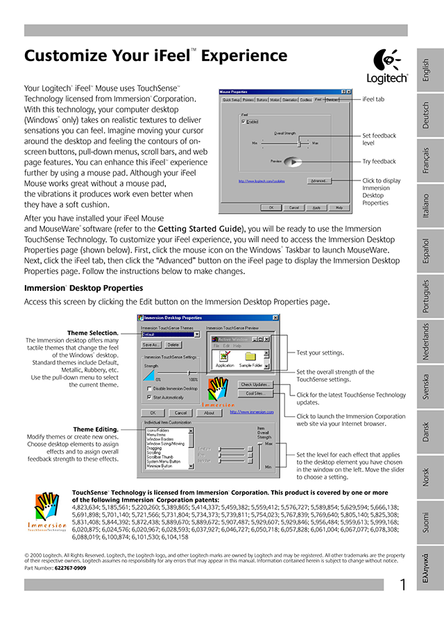 Customize your iFeel Experience