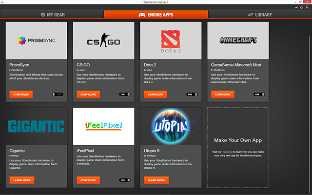 SteelSeries Engine Applications