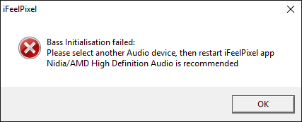 Bass Initialisation failed