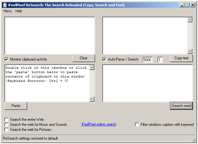 iFeelPixel ReSearch: The Search Reloaded (Copy, Search and Find)